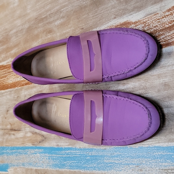 Cole Haan Aster Purple Monroe Penny Loafers Size 6 - Picture 12 of 13
